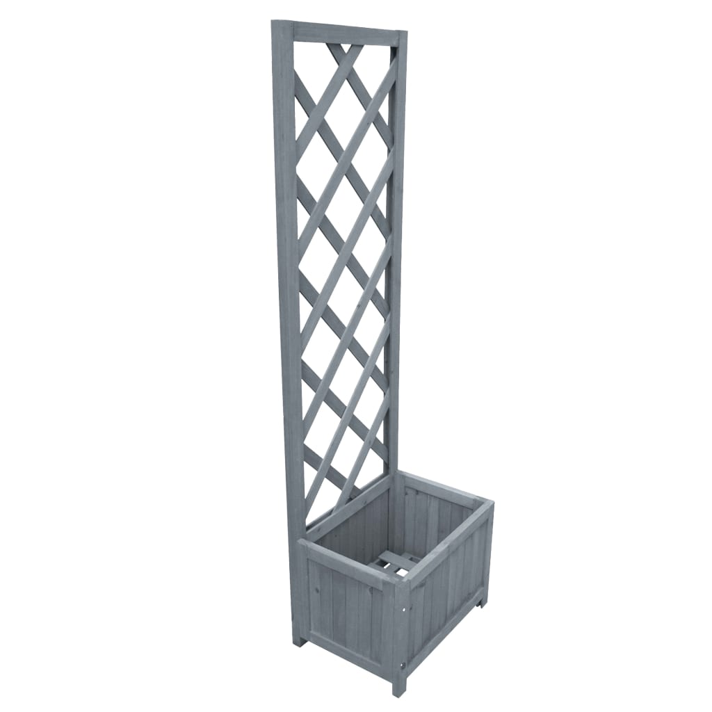 vidaXL Jardinière en treillis 40x30x135 cm Bois de sapin massif