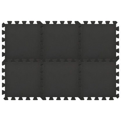 vidaXL Tapis de sol 54 pcs 4,86㎡ Mousse EVA Noir