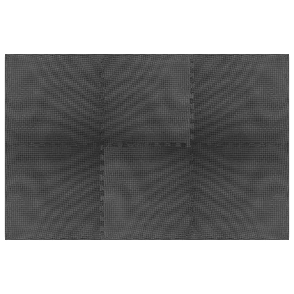 vidaXL Tapis de sol 6 pcs 2,16 ㎡ Mousse EVA Noir