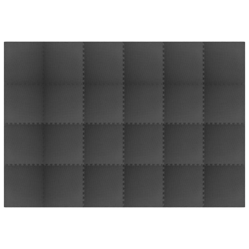 vidaXL Tapis de sol 24 pcs 8,64㎡ Mousse EVA Noir