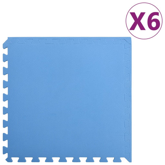 vidaXL Tapis de sol 6 pcs 2,16 ㎡ EVA Mousse Bleu