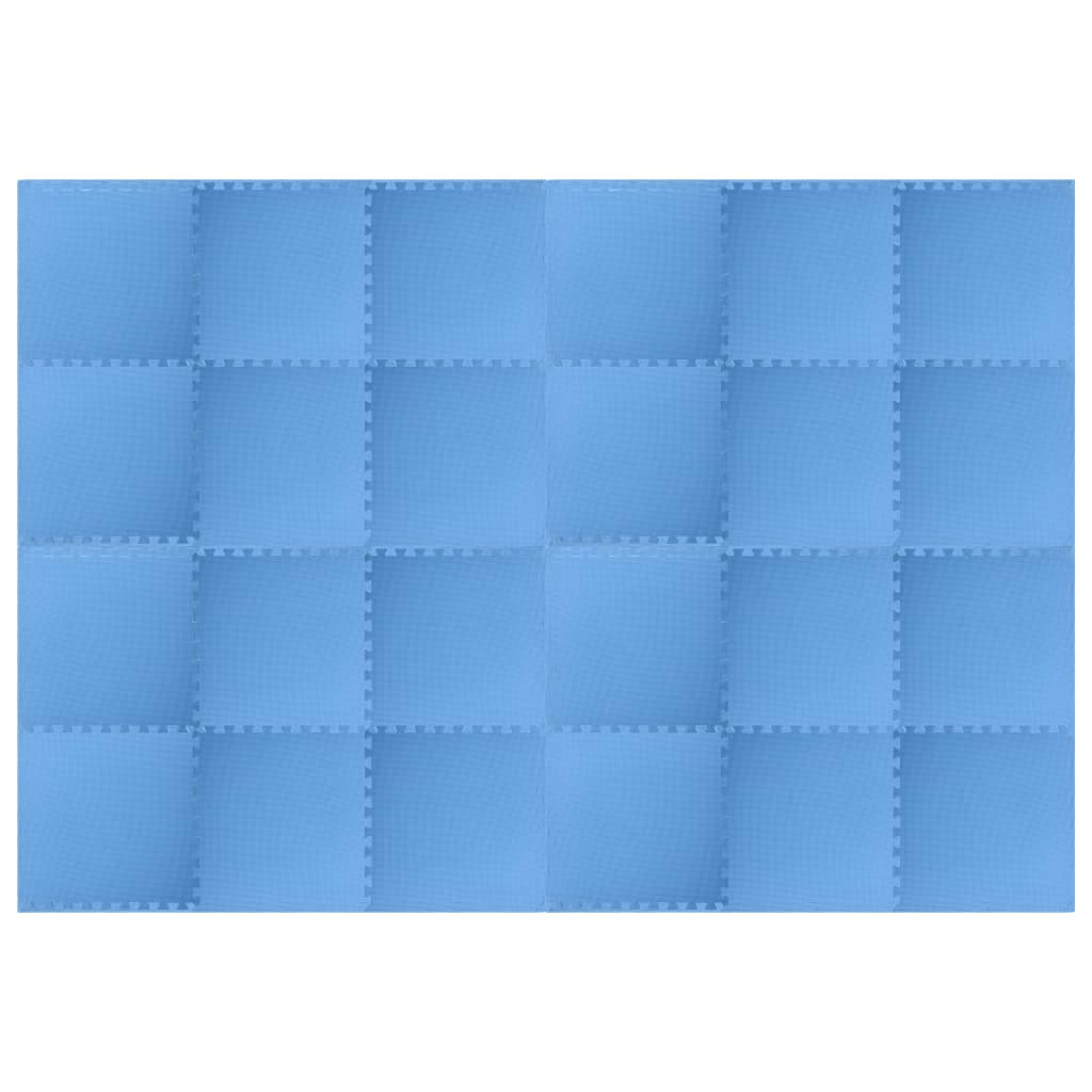 vidaXL Tapis de sol 24 pcs 8,64㎡ Mousse EVA Bleu
