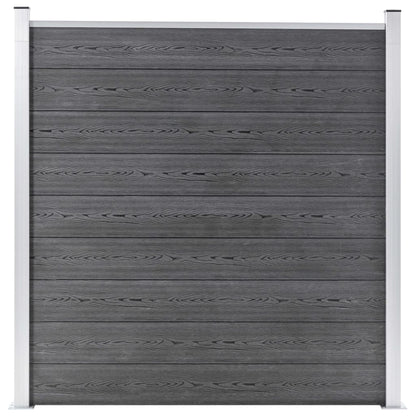 vidaXL Ensemble de clôture WPC 1 Carré + 1 Incliné 273x186 cm Gris