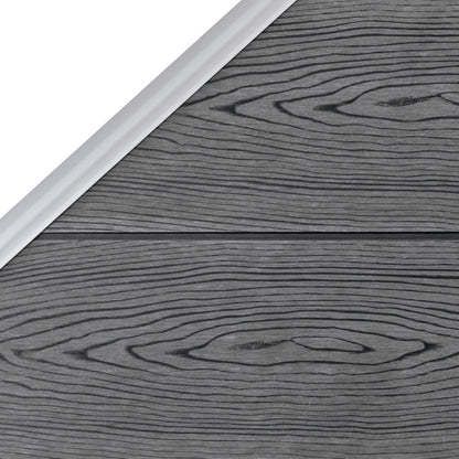 vidaXL Ensemble de clôture WPC 1 Carré + 1 Incliné 273x186 cm Gris