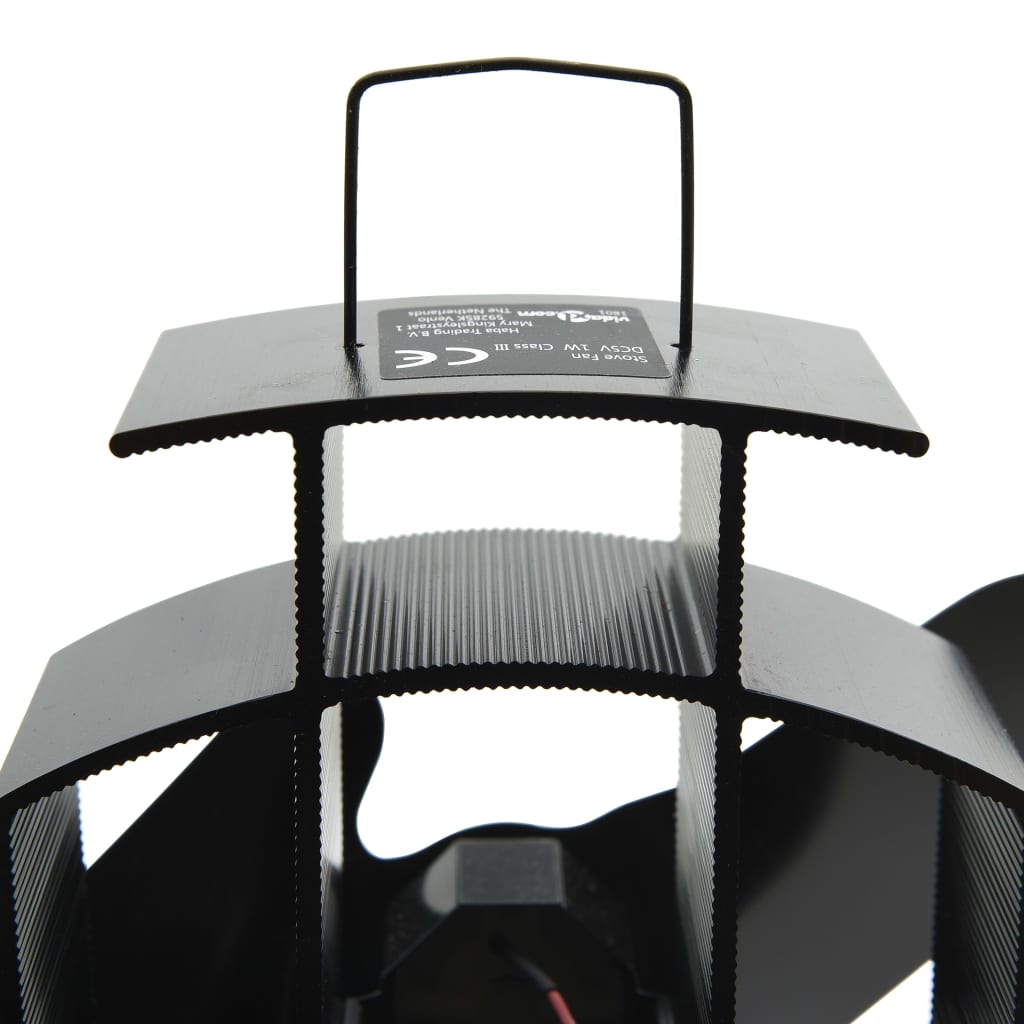 vidaXL Ventilateur de poêle alimenté par chaleur 2 pales Noir