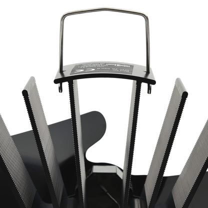 vidaXL Ventilateur de poêle alimenté par chaleur 2 pales Noir
