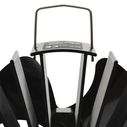 vidaXL Ventilateur de poêle alimenté par chaleur 3 pales Noir