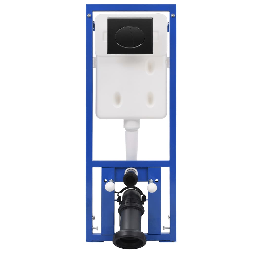 vidaXL Toilette suspendue au mur avec réservoir caché Céramique Noir