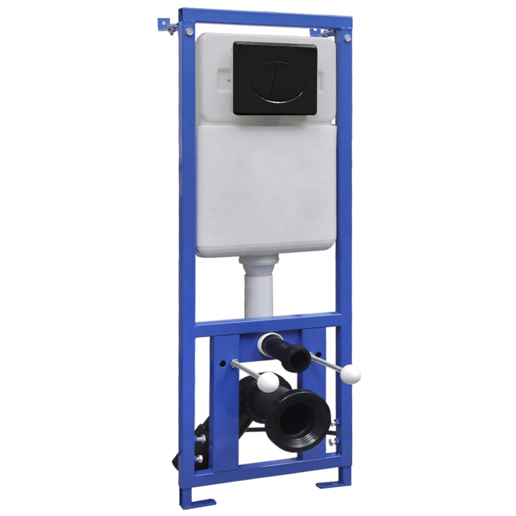 vidaXL Toilette suspendue au mur avec réservoir caché Céramique Noir