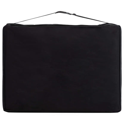 vidaXL Table de massage pliable 2 zones Bois Noir et blanc