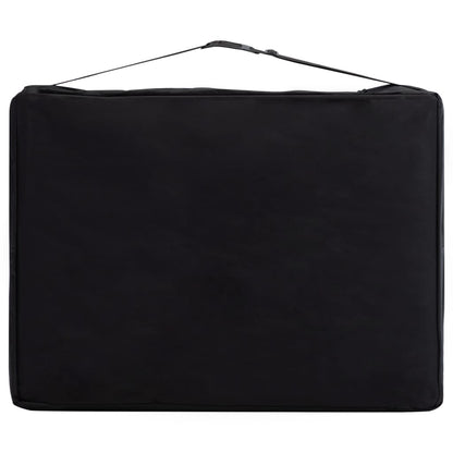 vidaXL Table de massage pliable 2 zones Bois Blanc et violet