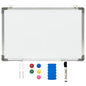 vidaXL Tableau blanc magnétique effaçable à sec Blanc 60x40 cm Acier