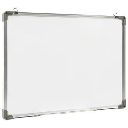 vidaXL Tableau blanc magnétique effaçable à sec Blanc 90x60 cm Acier