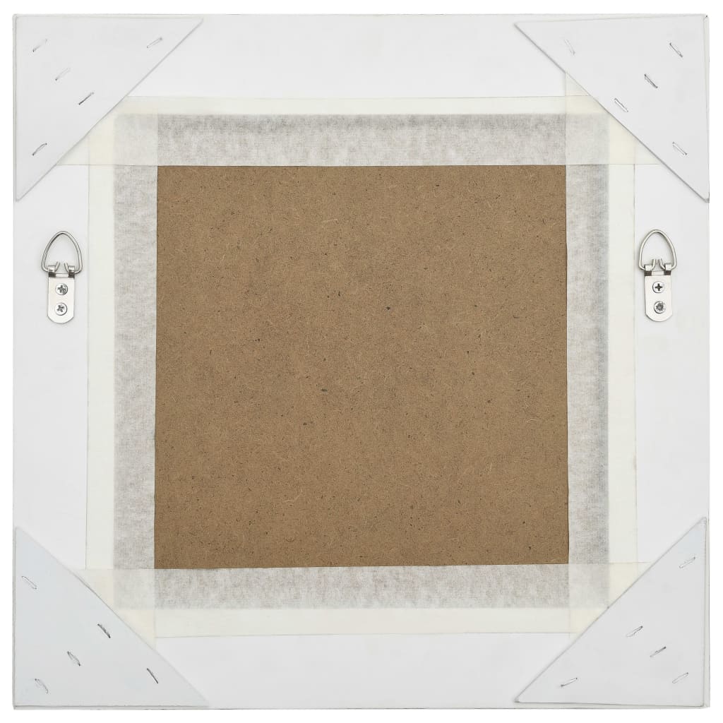 vidaXL Miroir mural style baroque 40x40 cm Blanc