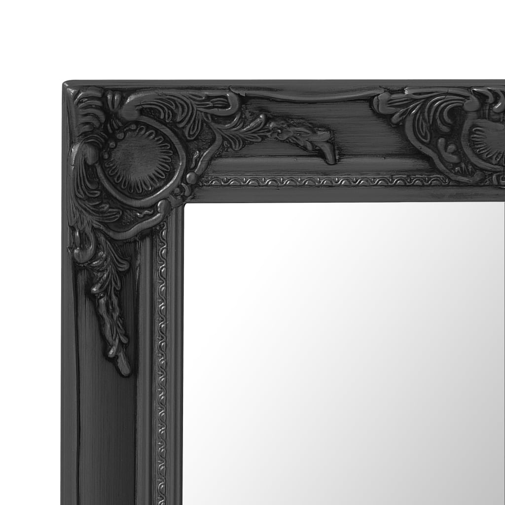 vidaXL Miroir mural style baroque 60x60 cm noir
