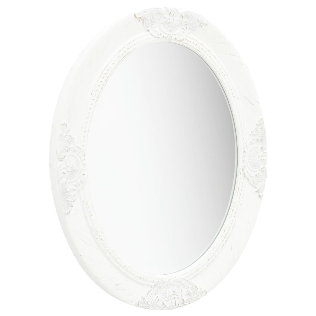 vidaXL Miroir mural style baroque 50x60 cm Blanc