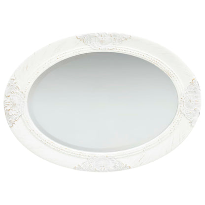vidaXL Miroir mural style baroque 50x70 cm Blanc