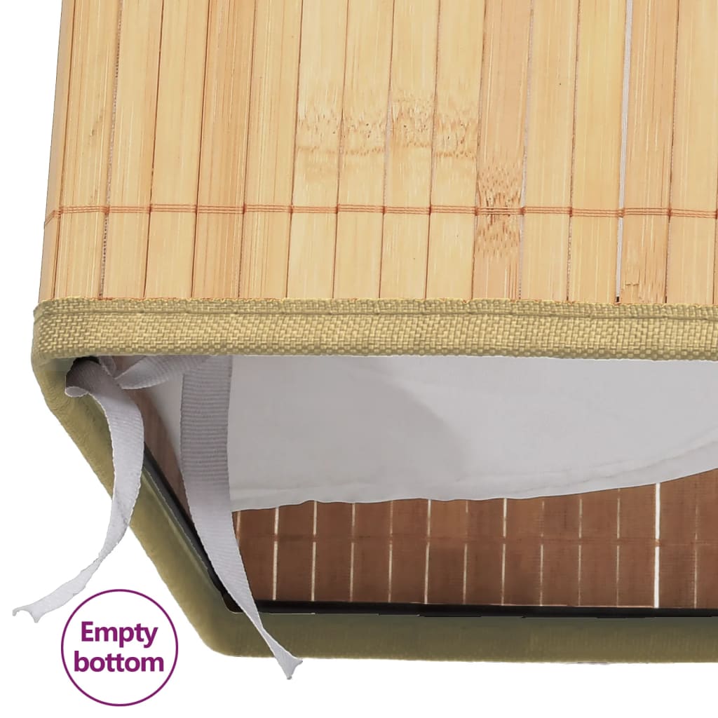 vidaXL Panier à linge avec 2 sections bambou 100 L