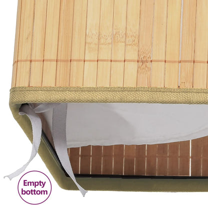 vidaXL Panier à linge avec 2 sections bambou 100 L