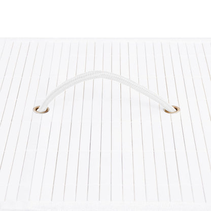 vidaXL Panier à linge avec une seule section bambou blanc 83 L