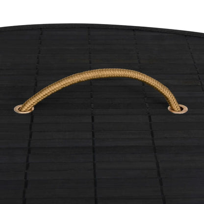 vidaXL Panier à linge d'angle Bambou Noir 60 L