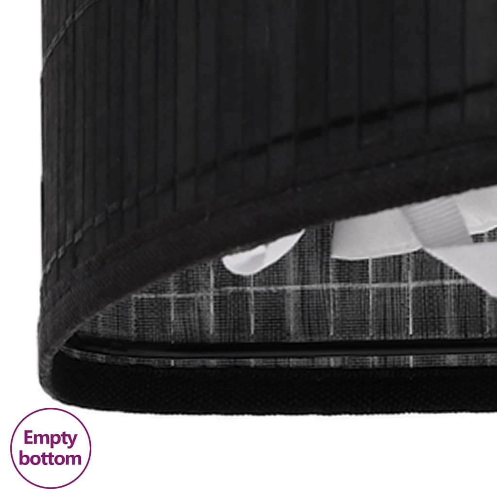 vidaXL Panier à linge d'angle Bambou Noir 60 L