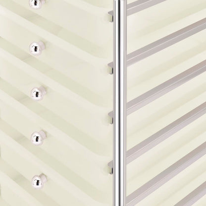 vidaXL Chariot de rangement mobile à 10 tiroirs Blanc Plastique