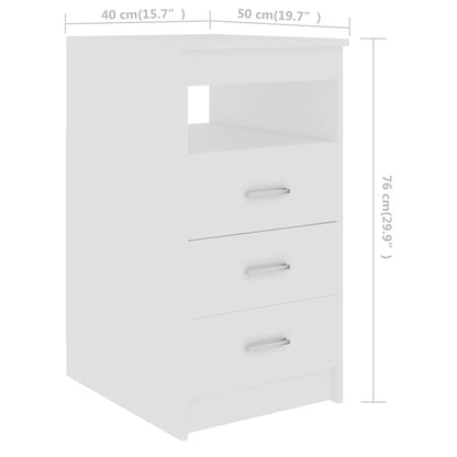 vidaXL Bureau Blanc 140x50x76 cm Aggloméré