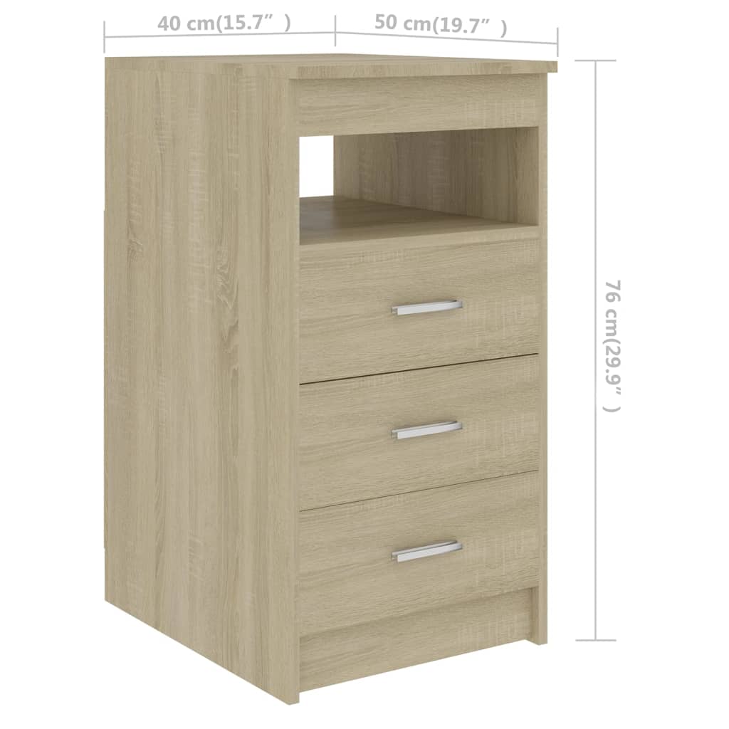 vidaXL Bureau Chêne sonoma 140x50x76 cm Aggloméré