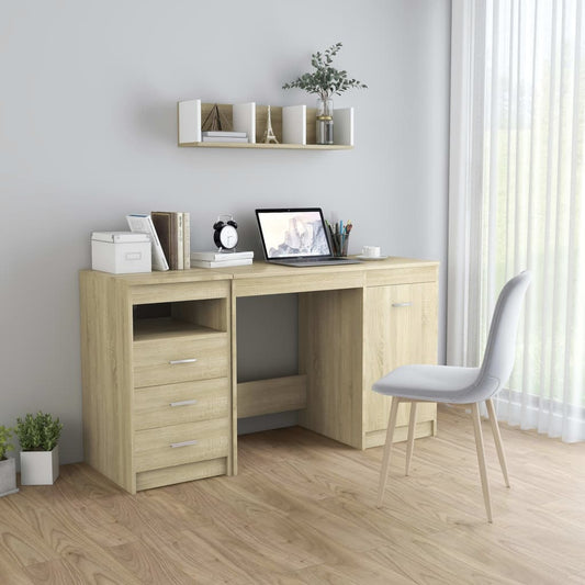 vidaXL Bureau Chêne sonoma 140x50x76 cm Aggloméré