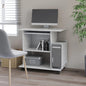 vidaXL Bureau d'ordinateur Blanc 80x50x75 cm Aggloméré