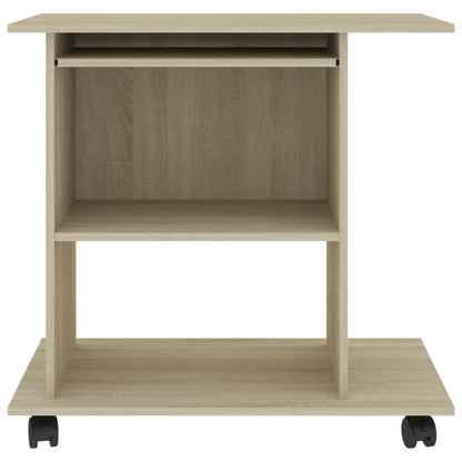 vidaXL Bureau d'ordinateur Chêne sonoma 80x50x75 cm Aggloméré