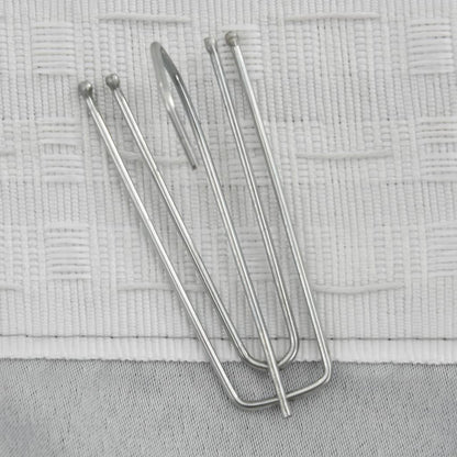 vidaXL Rideaux occultants aspect lin avec crochets 2pcs Gris 140x245cm