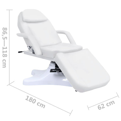 vidaXL Table de massage Blanc 180x62x(86,5-118) cm