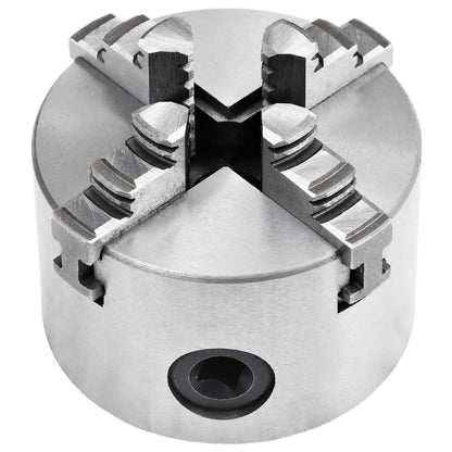 vidaXL Mandrin de tour auto-centrant à 4 mâchoires 80 mm Acier