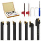 vidaXL Jeu d’outils de tournage indexables 12 pcs 8x8 mm 70 mm