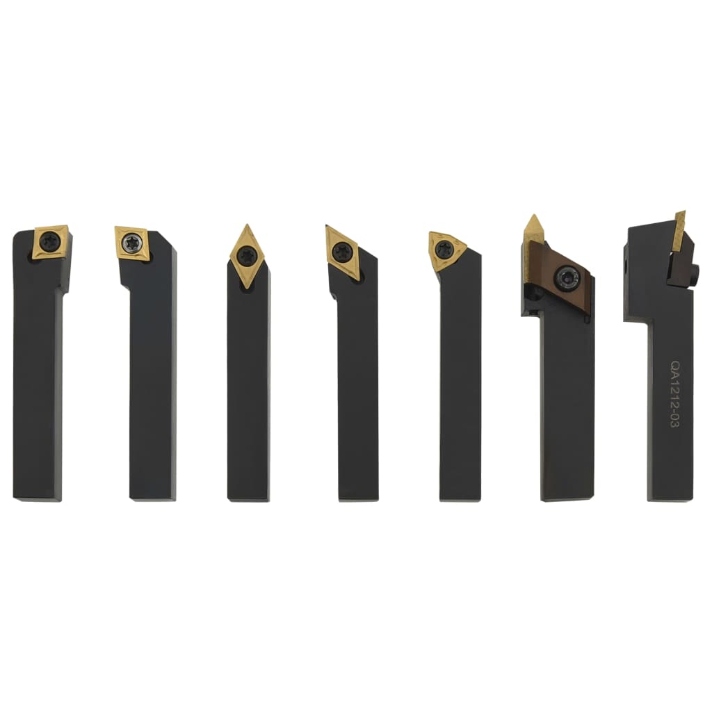 vidaXL Jeu d’outils de tournage indexables 12 pcs 12x12 mm 80 mm