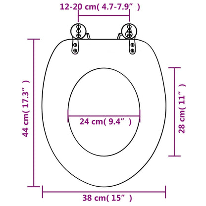vidaXL Siège de toilette avec couvercle MDF Design de pingouin