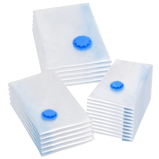 vidaXL Sacs de voyage sous vide Sacs de vêtements 3 tailles 20 pcs