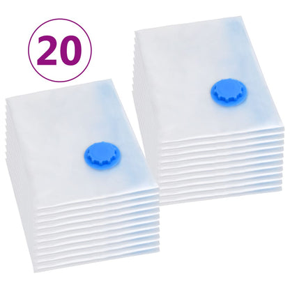 vidaXL Sacs de voyage sous vide Sacs de vêtements 120x70 cm 20 pcs