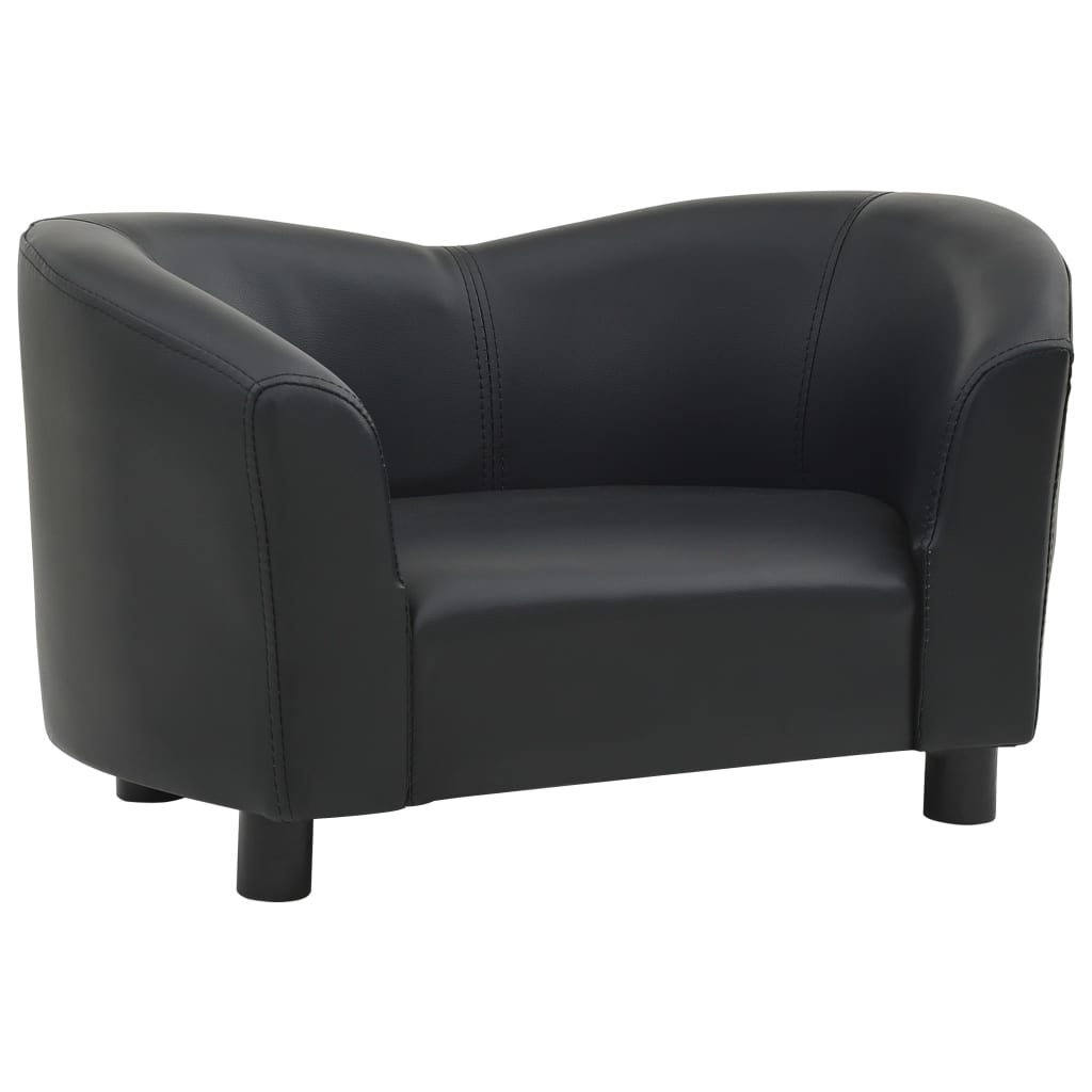 vidaXL Canapé pour chien Noir 67x41x39 cm Similicuir