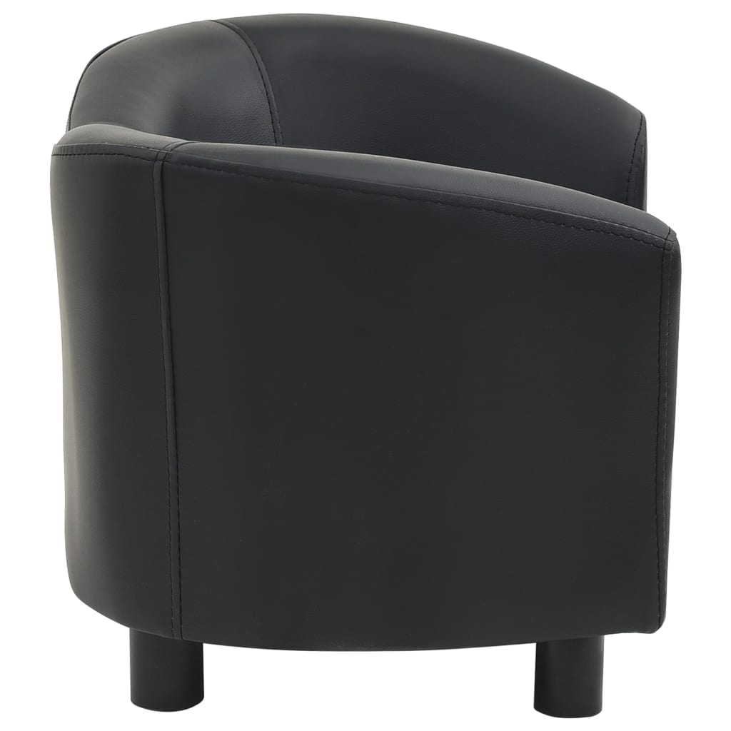 vidaXL Canapé pour chien Noir 67x41x39 cm Similicuir