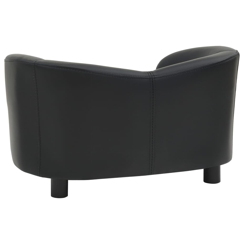 vidaXL Canapé pour chien Noir 67x41x39 cm Similicuir