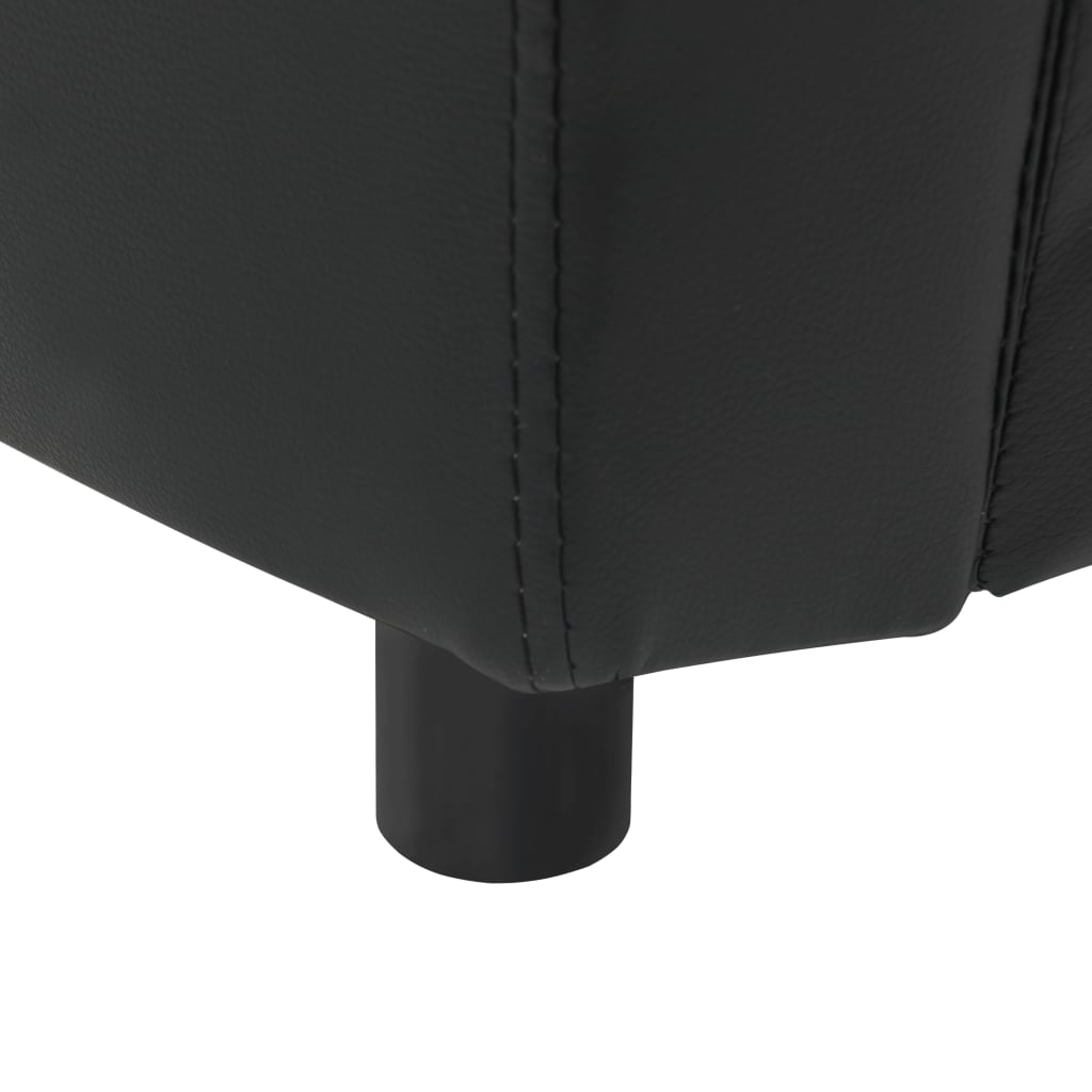 vidaXL Canapé pour chien Noir 67x41x39 cm Similicuir