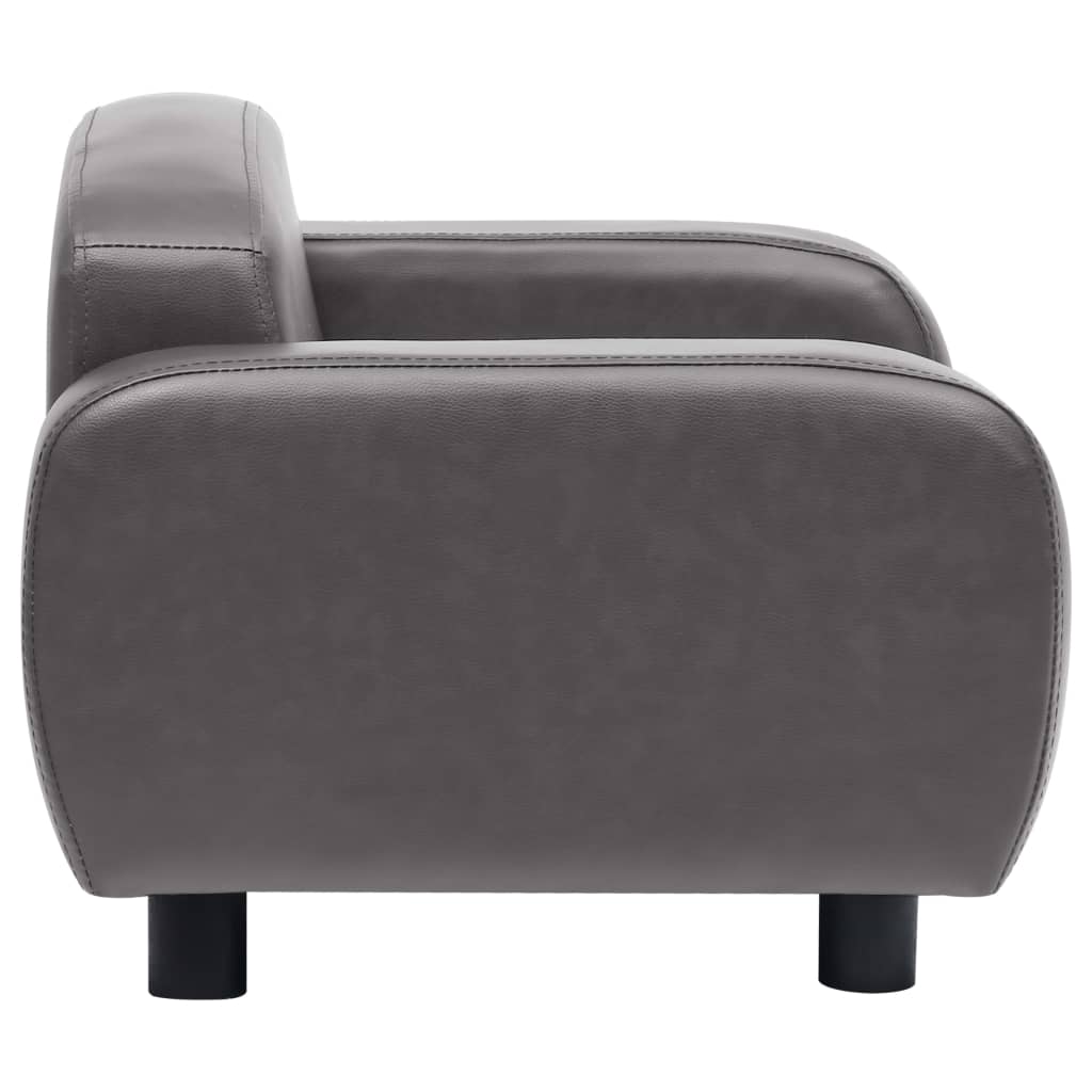 vidaXL Canapé pour chien Gris 80x50x40 cm Similicuir