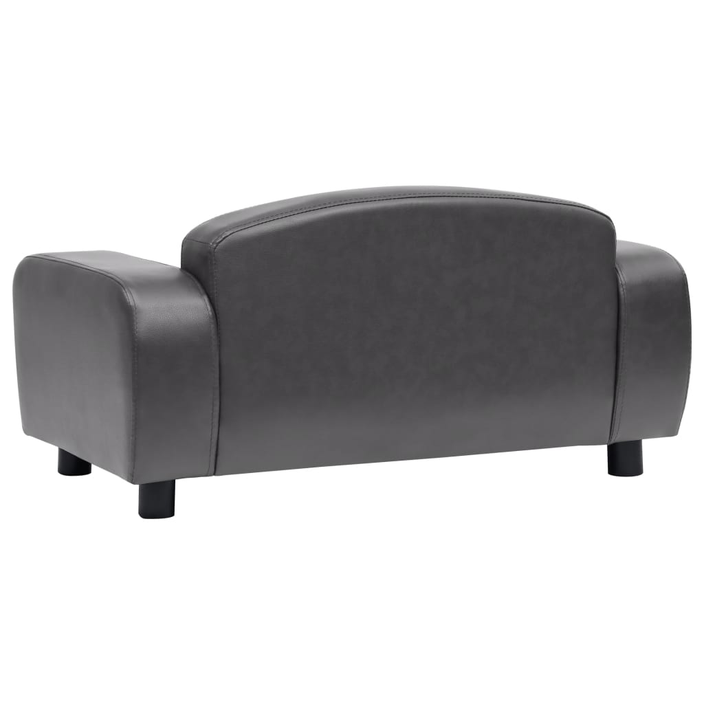 vidaXL Canapé pour chien Gris 80x50x40 cm Similicuir