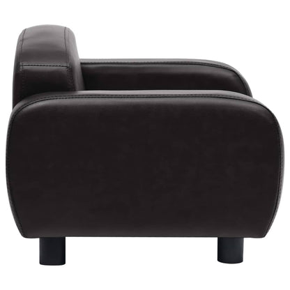 vidaXL Canapé pour chien Noir 80x50x40 cm Similicuir