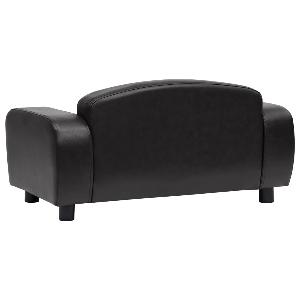 vidaXL Canapé pour chien Noir 80x50x40 cm Similicuir