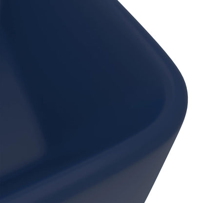 vidaXL Lavabo de luxe Bleu foncé mat 41x30x12 cm Céramique