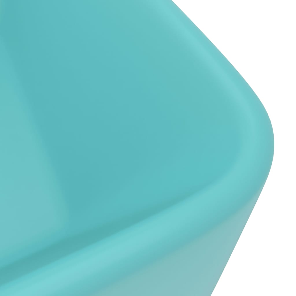 vidaXL Lavabo de luxe Vert clair mat 41x30x12 cm Céramique